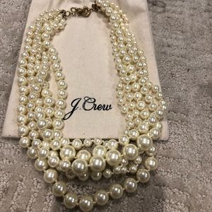 Multi strand costume pearl necklace
